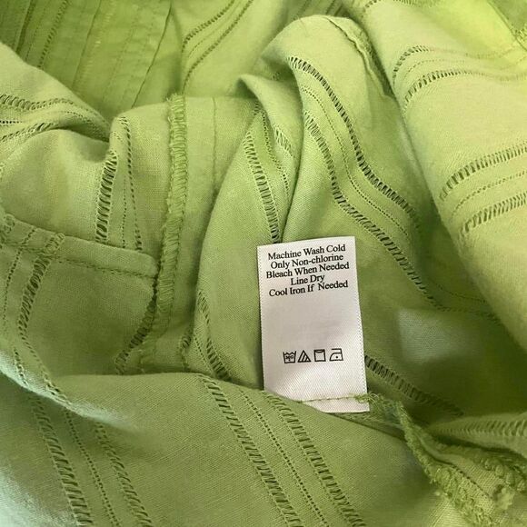 Coldwater Creek Women's Size 1X Plus Pale Green Shirt Sleeve Button Down Top - Picture 12 of 12